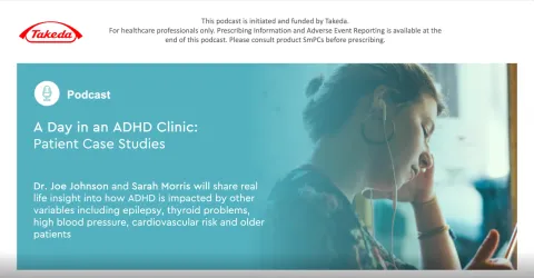 A day in ADHD clinic with image of a young women wearing headphones
